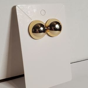 Golden circle earrings